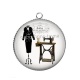 Pendentif Cabochon Argent - atelier de couture