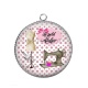 Pendentif Cabochon Argent - atelier de couture