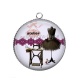 Pendentif Cabochon Argent - atelier de couture