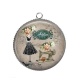 Pendentif Cabochon Argent - atelier de couture