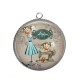 Pendentif Cabochon Argent - atelier de couture