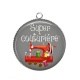 Pendentif Cabochon Argent - super couturière