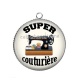 Pendentif Cabochon Argent - super couturière
