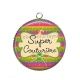 Pendentif Cabochon Argent - super couturière