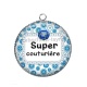Pendentif Cabochon Argent - super couturière