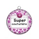 Pendentif Cabochon Argent - super couturière