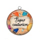 Pendentif Cabochon Argent - super couturière