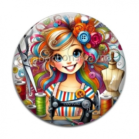 Cabochon Verre - couturière