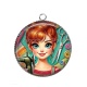 Pendentif Cabochon Argent - couturière
