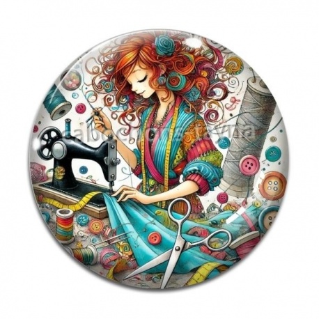 Cabochon Verre - couturière