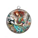 Pendentif Cabochon Argent - couturière