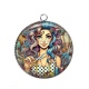 Pendentif Cabochon Argent - couturière