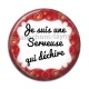 Cabochon Résine - je suis une serveuse qui déchire