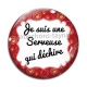 Cabochon Verre - je suis une serveuse qui déchire
