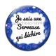 Cabochon Verre - je suis une serveuse qui déchire