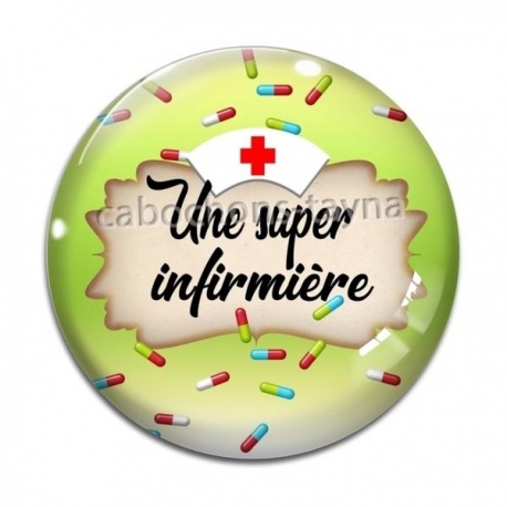 Cabochon Verre - une super infirmière