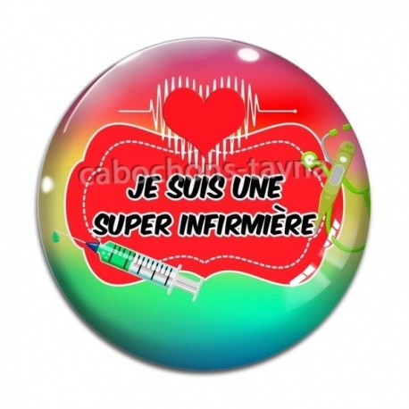 Cabochon Verre - je suis une super infirmière