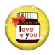 Cabochon Verre - i love you