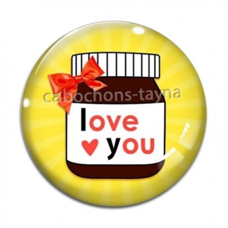 Cabochon Verre - i love you