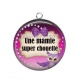 Pendentif Cabochon Argent - une mamie super chouette