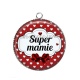 Pendentif Cabochon Argent - super mamie