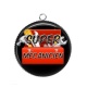 Pendentif Cabochon Argent - super mécanicien