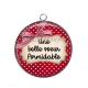 Pendentif Cabochon Argent - une belle soeur formidable