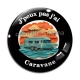 Cabochon Verre - j'peux pas j'ai caravane