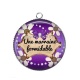 Pendentif Cabochon Argent - une marraine formidable
