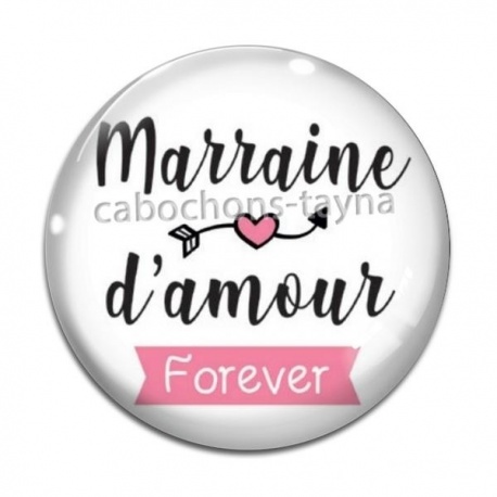 Cabochon Verre - marraine d'amour