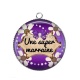 Pendentif Cabochon Argent - une super marraine