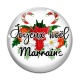 Cabochon Verre - joyeux noël marraine