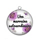 Pendentif Cabochon Argent - une marraine extraordinaire