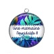 Pendentif Cabochon Argent - une marraine formidable
