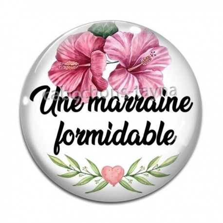 Cabochon Verre - une marraine formidable