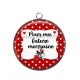 Pendentif Cabochon Argent - pour ma future marraine