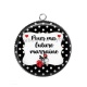 Pendentif Cabochon Argent - pour ma future marraine