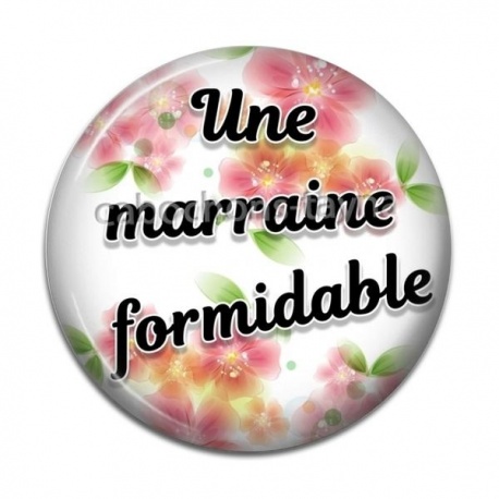 Cabochon Résine - une marraine formidable