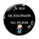 Cabochon Verre -  je suis un électricien qui déchire
