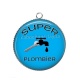 Pendentif Cabochon Argent - super plombier