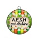 Pendentif Cabochon Argent - A.E.S.H qui déchire