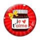 Cabochon Verre - je t'aime