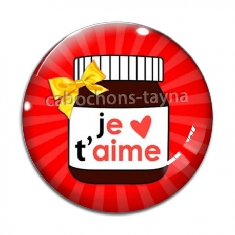 Cabochon Verre - je t'aime