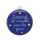Pendentif Cabochon Argent - proverbe