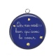 Pendentif Cabochon Argent -  proverbe
