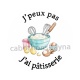 j'peux pas j'ai pâtisserie