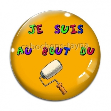 Cabochon Verre - je suis au bout du rouleau