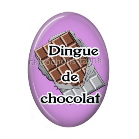 Cabochon Résine Ovale - dingue de chocolat