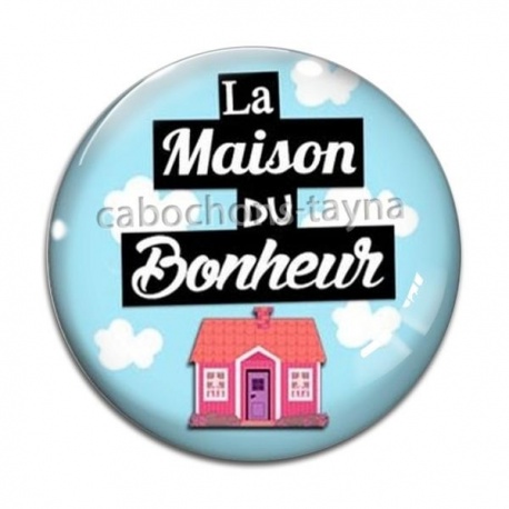 Cabochon Verre - la maison du bonheur