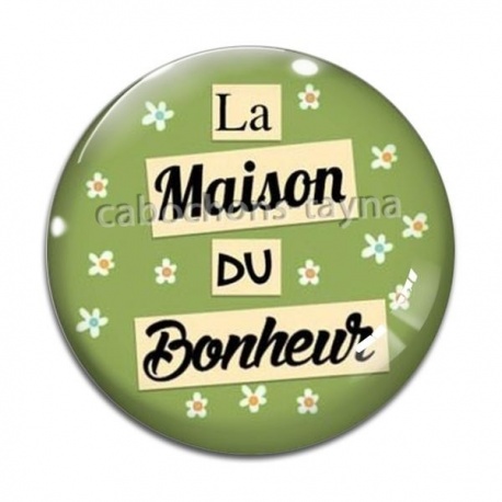 Cabochon Verre - la maison du bonheur